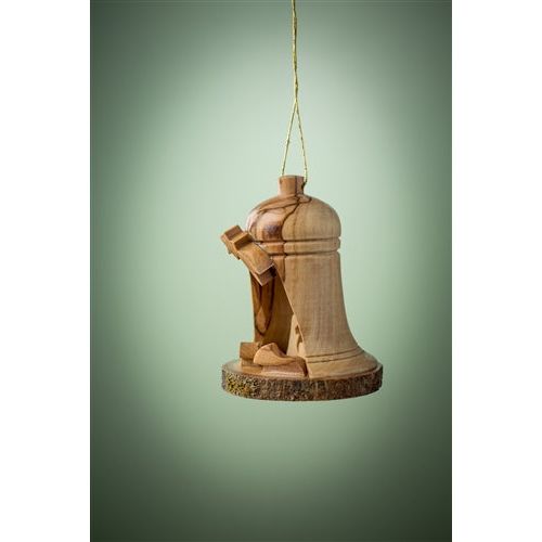 Sm Bell Nativity w/Bark Base - 2.5&quot;