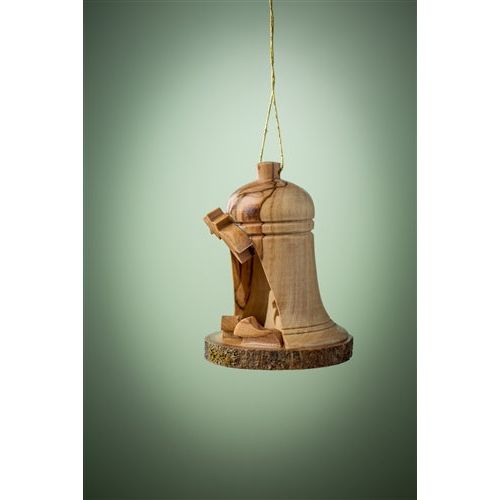 Sm Bell Nativity w/Bark Base - 2.5" - Zinnias Gift Boutique