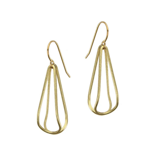 Small Teardrop Frames Wire Earring - Zinnias Gift Boutique