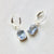 Light Sapphire Baguette Earrings - Silver - Zinnias Gift Boutique