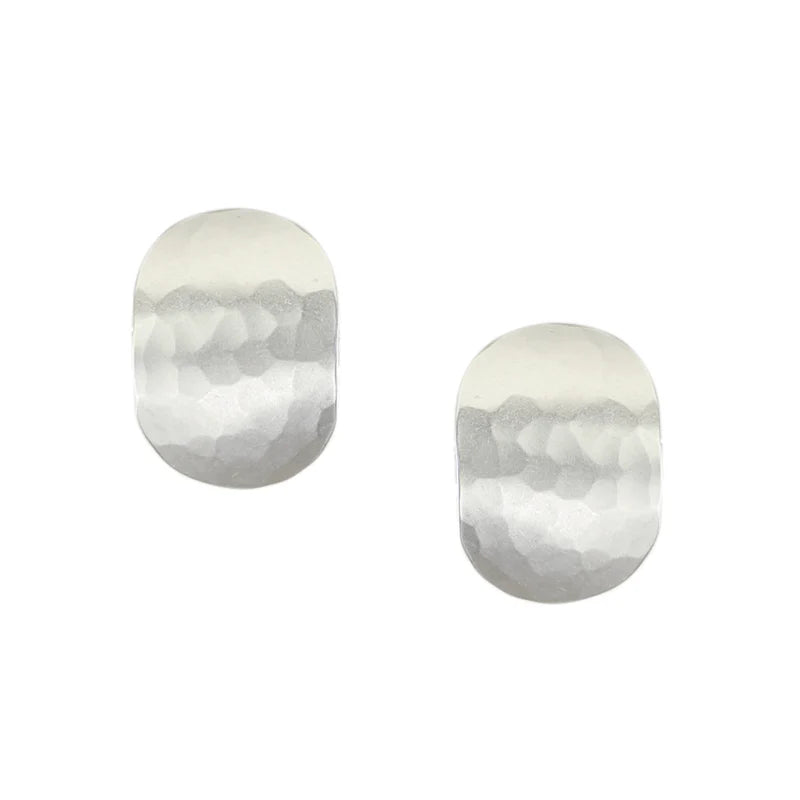 Medium Faceted Oval Clip Earrings - Zinnias Gift Boutique