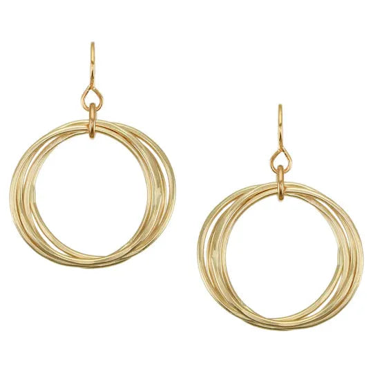 Medium Ring Bunch Wire Earrings - Zinnias Gift Boutique