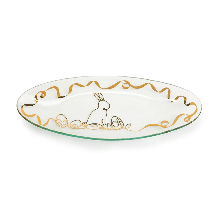 Bunny Oval Tray - Zinnias Gift Boutique