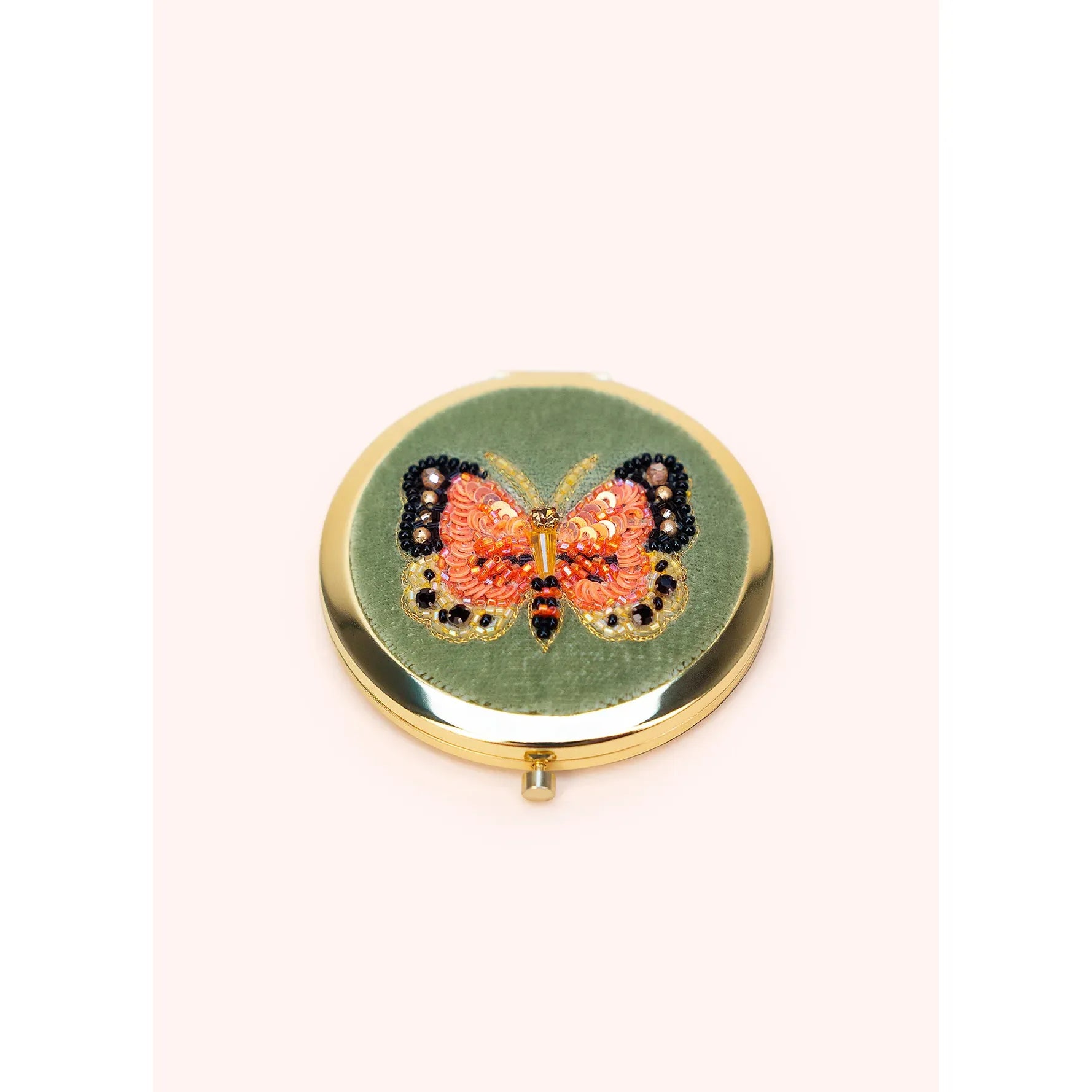 Embroidered Compact Mirror - Zinnias Gift Boutique