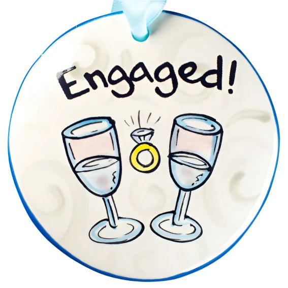 Hand‑Painted Ceramic Ornament - Zinnias Gift Boutique