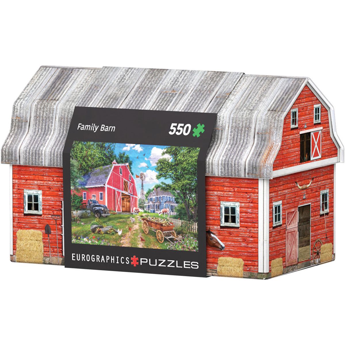 Family Farm Tin 550PC Puzzle Tin Eurographics - Zinnias Gift Boutique