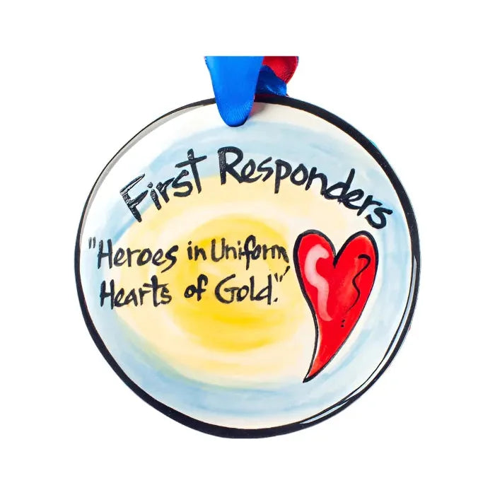 Hand‑Painted Ceramic Ornament - Zinnias Gift Boutique