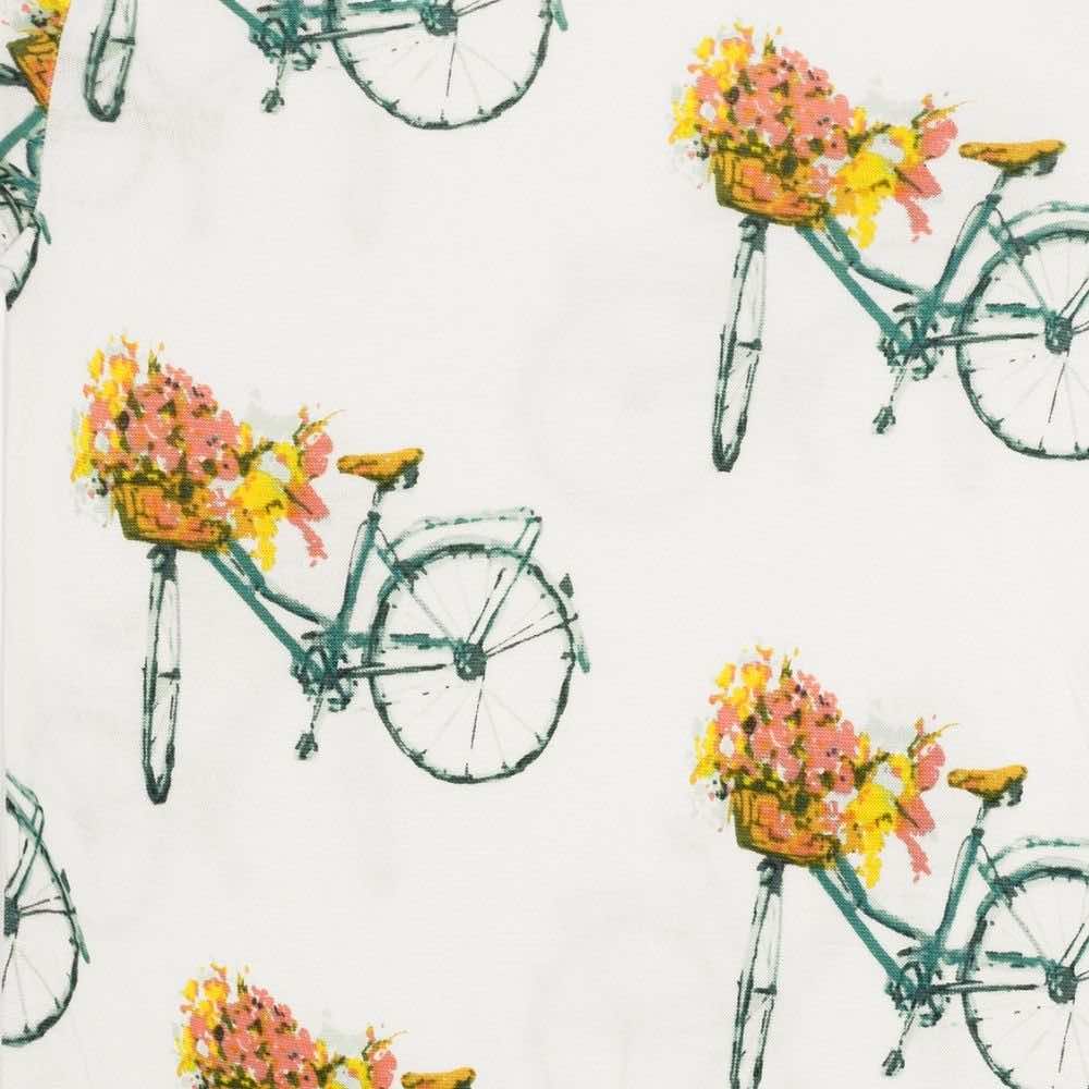 Floral Bicycle Bamboo Shortall - Zinnias Gift Boutique