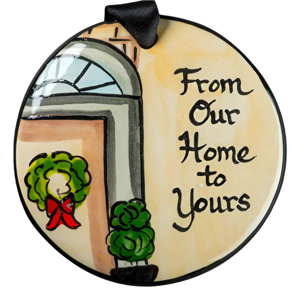 Hand‑Painted Ceramic Ornament - Zinnias Gift Boutique