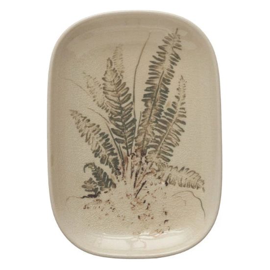 Botanical Debossed Plate - Zinnias Gift Boutique