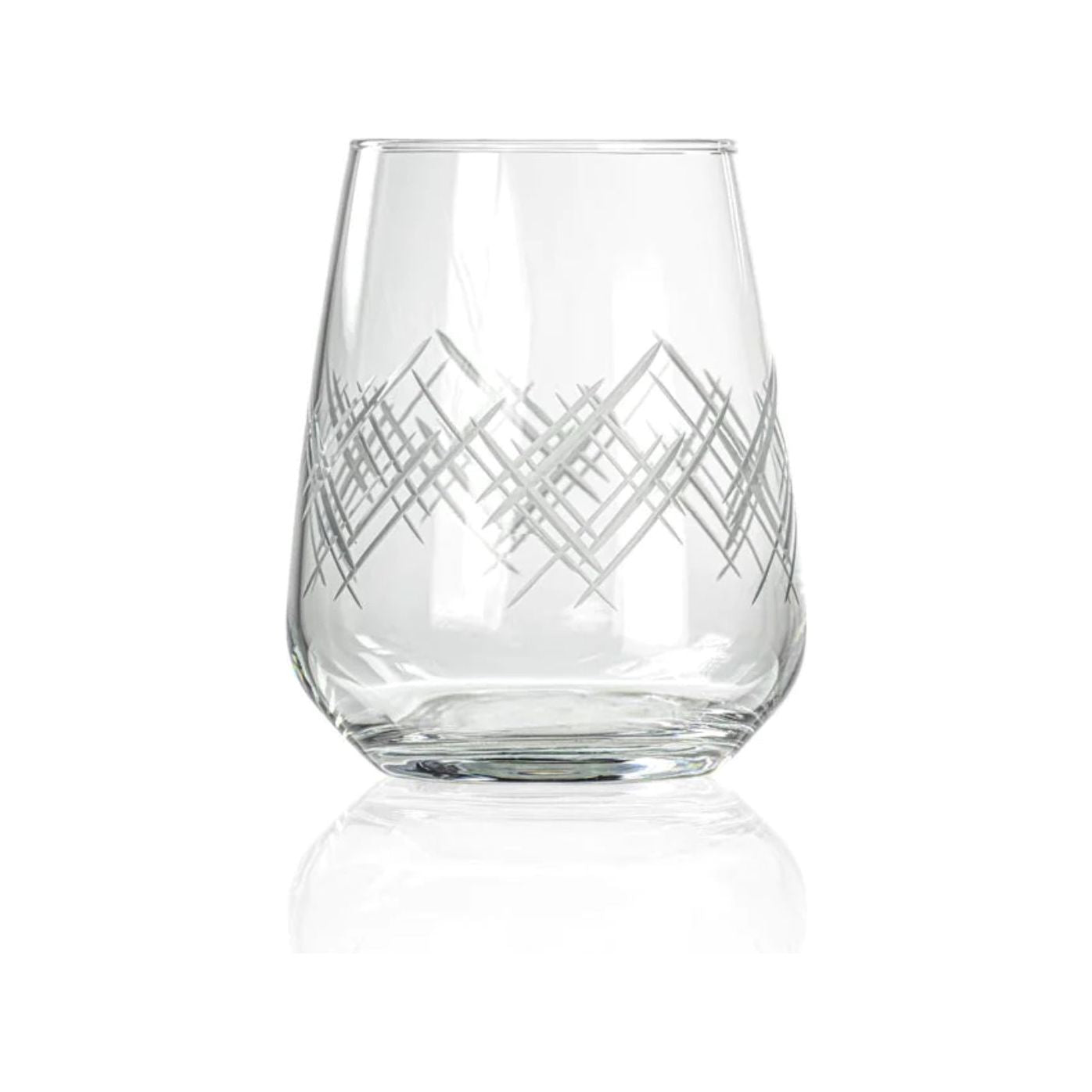 Argyle 15.75 oz stemless Wine Glass - Zinnias Gift Boutique