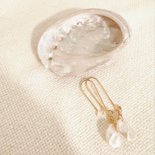 Breezy Pearl Dangle Earring - 2"