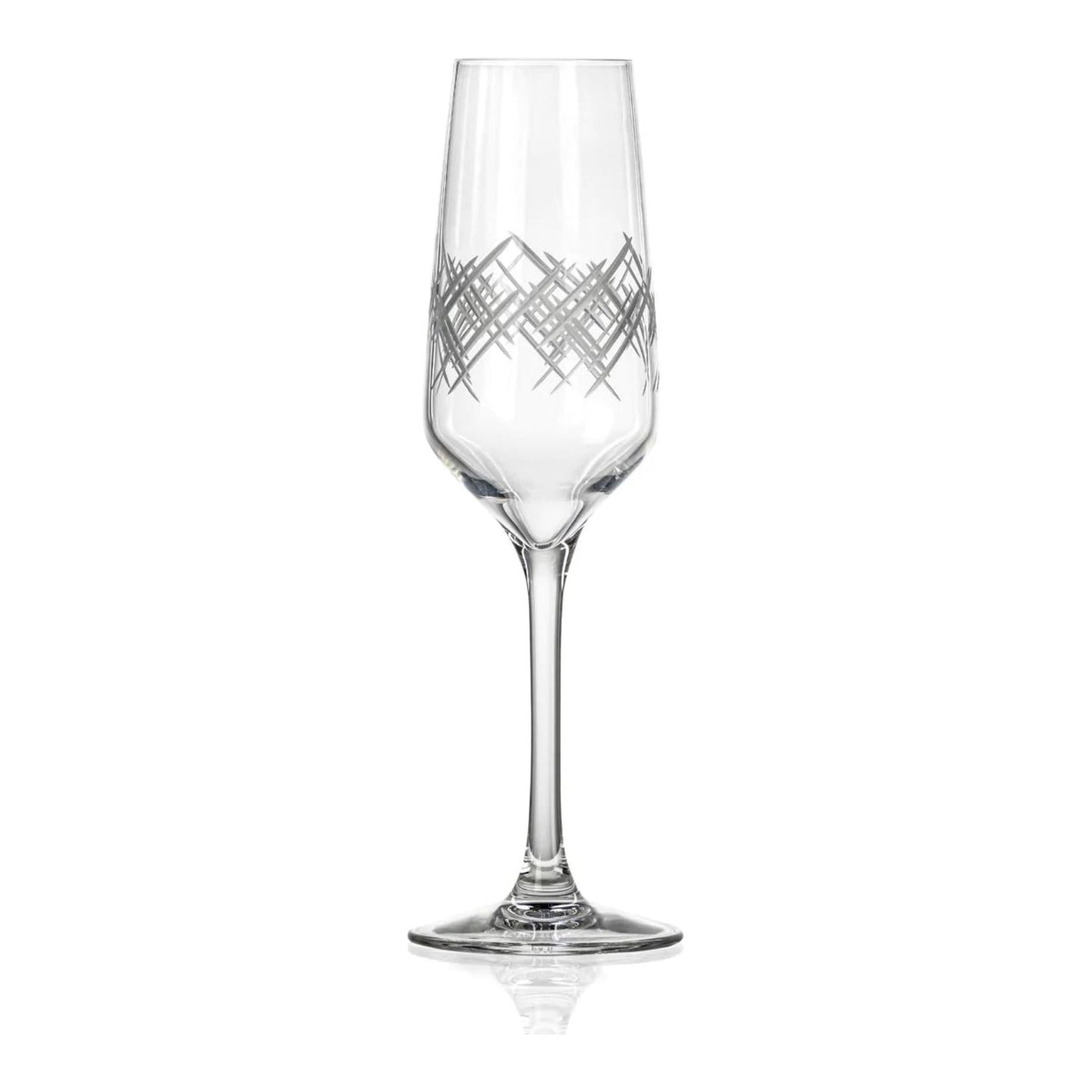 Argyle 5.75  Flute  Glass - Zinnias Gift Boutique