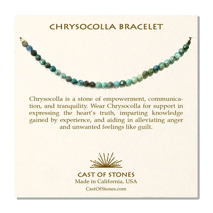 Chrysocolla Gemstone Bracelet - Zinnias Gift Boutique