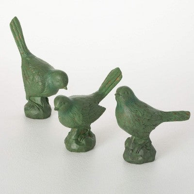 Green Bird Figurine - Zinnias Gift Boutique