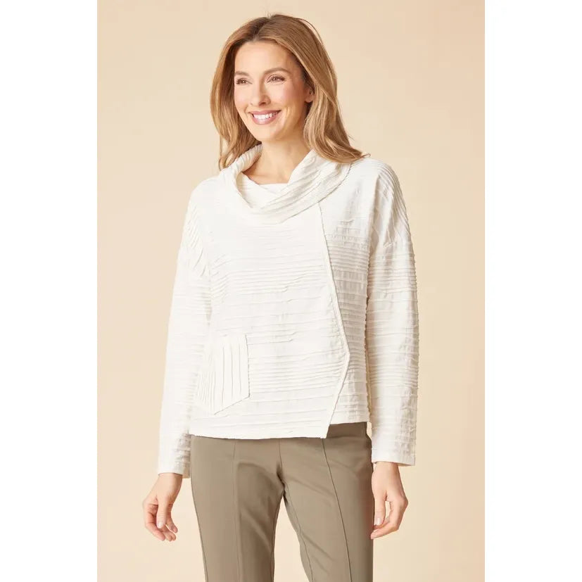 Ripple Effect Cowl Pullover - Zinnias Gift Boutique