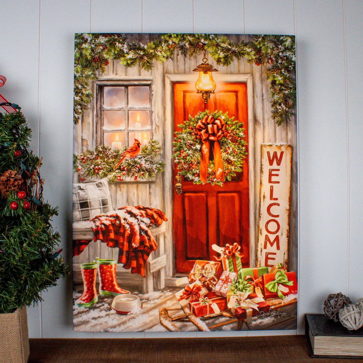 Home for Christmas Backlit - Zinnias Gift Boutique