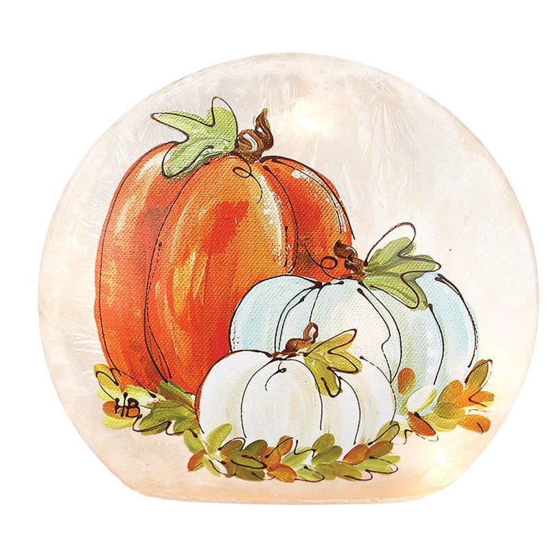 Fall Pumpkin Prelit Round Orb - Zinnias Gift Boutique