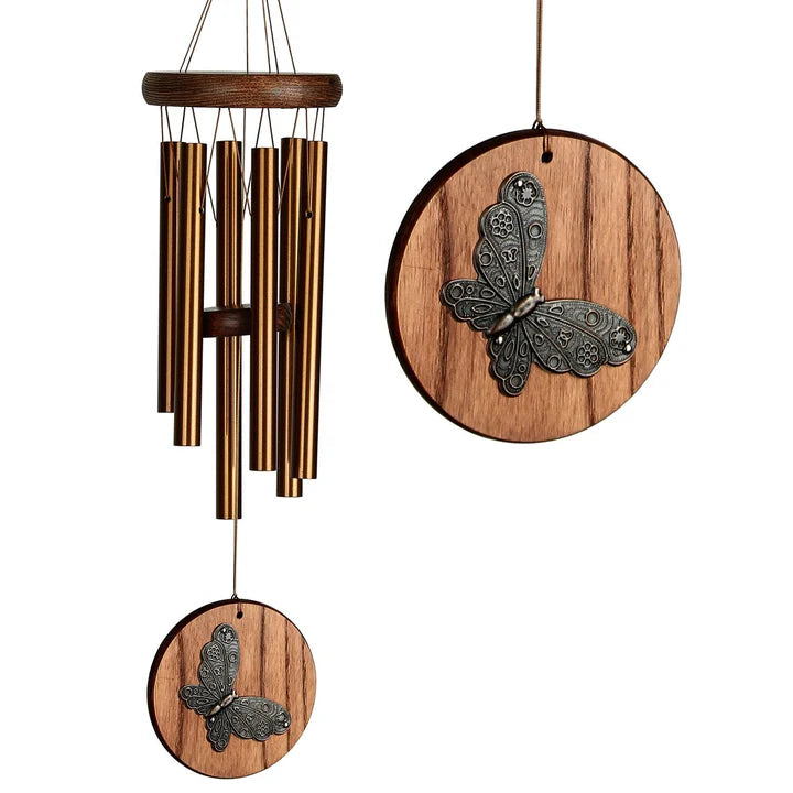 Habitats Chime Teak Butterfly - Zinnias Gift Boutique