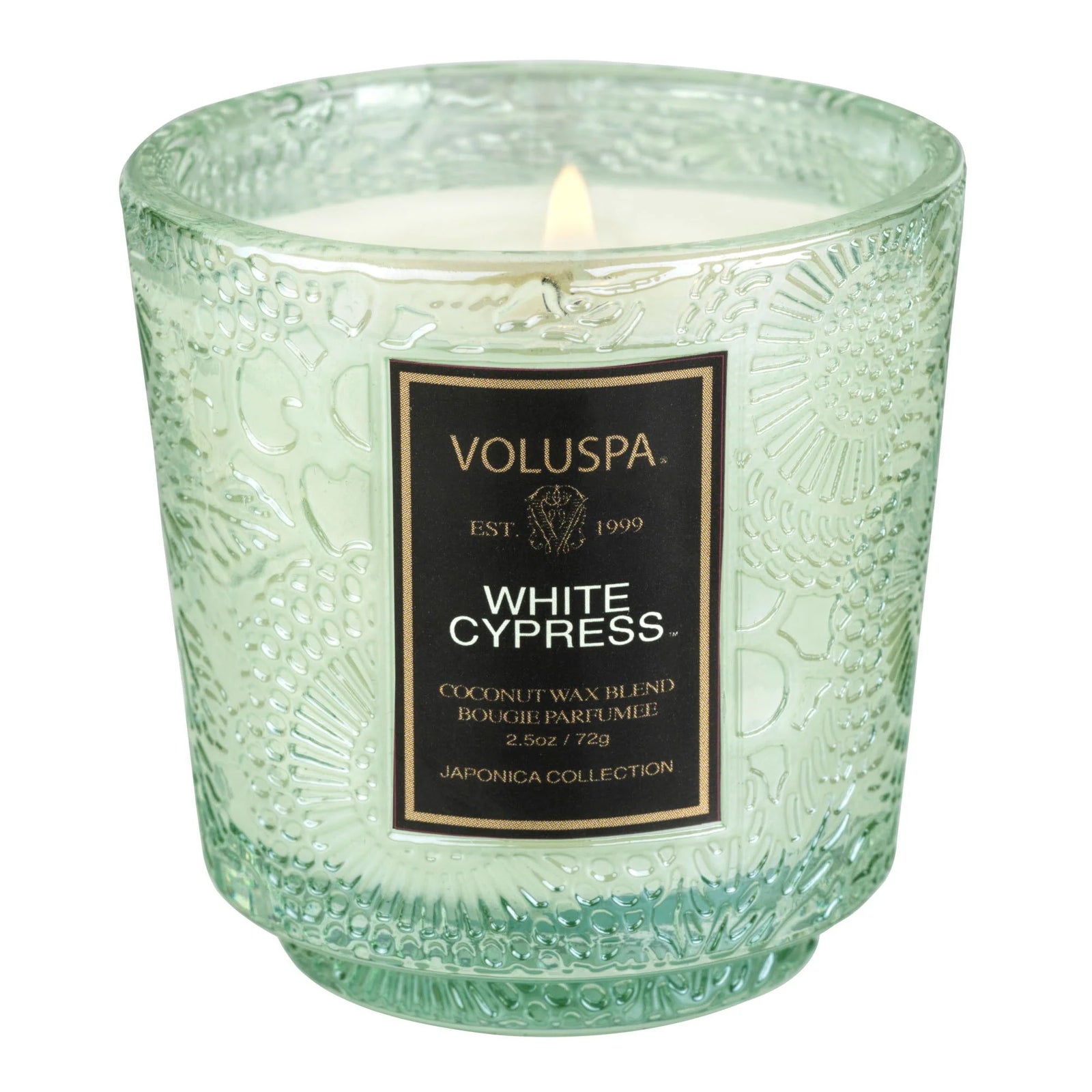 White Cypress 2.5oz Glass Votive - Zinnias Gift Boutique