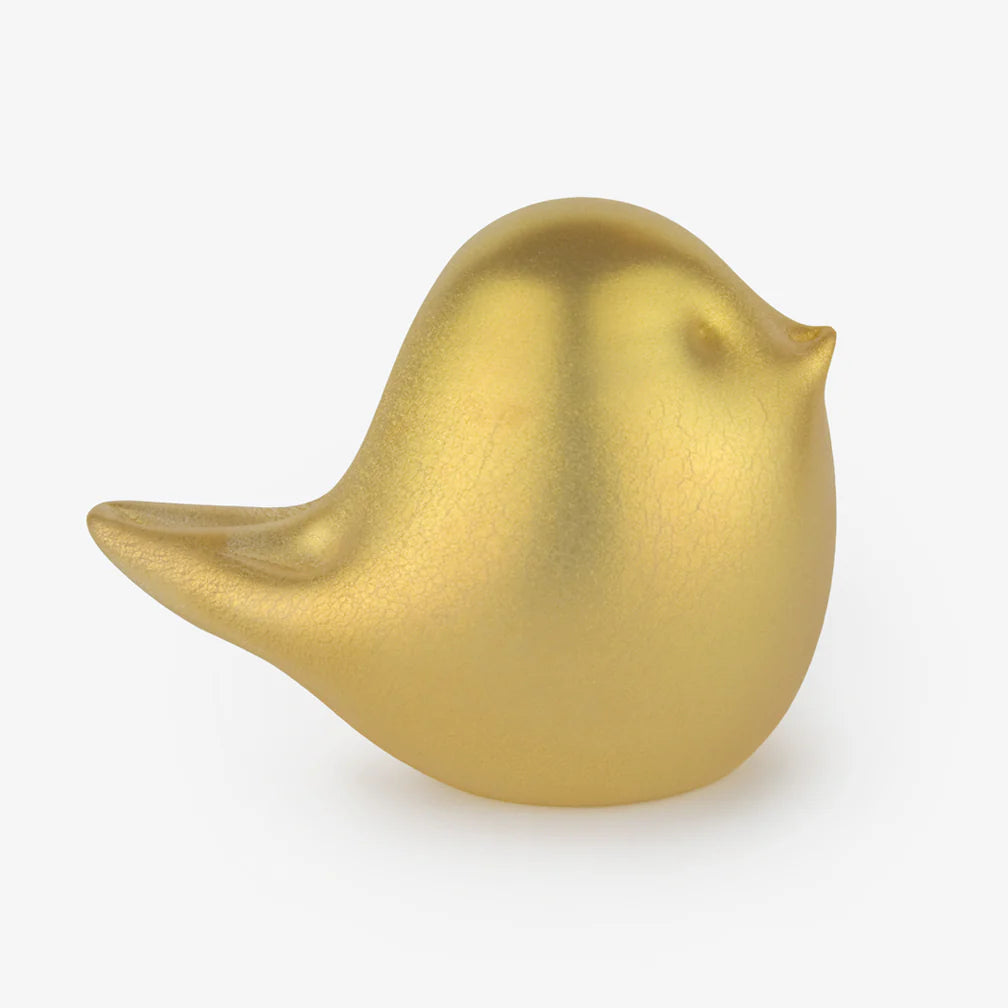 Blown Glass Golden Bird Of Good Fortune - Zinnias Gift Boutique