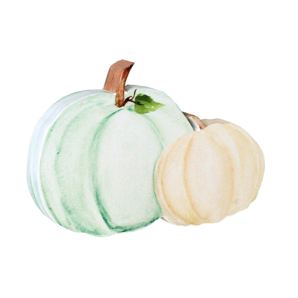 Green orange cutout wood pumpkin - Zinnias Gift Boutique