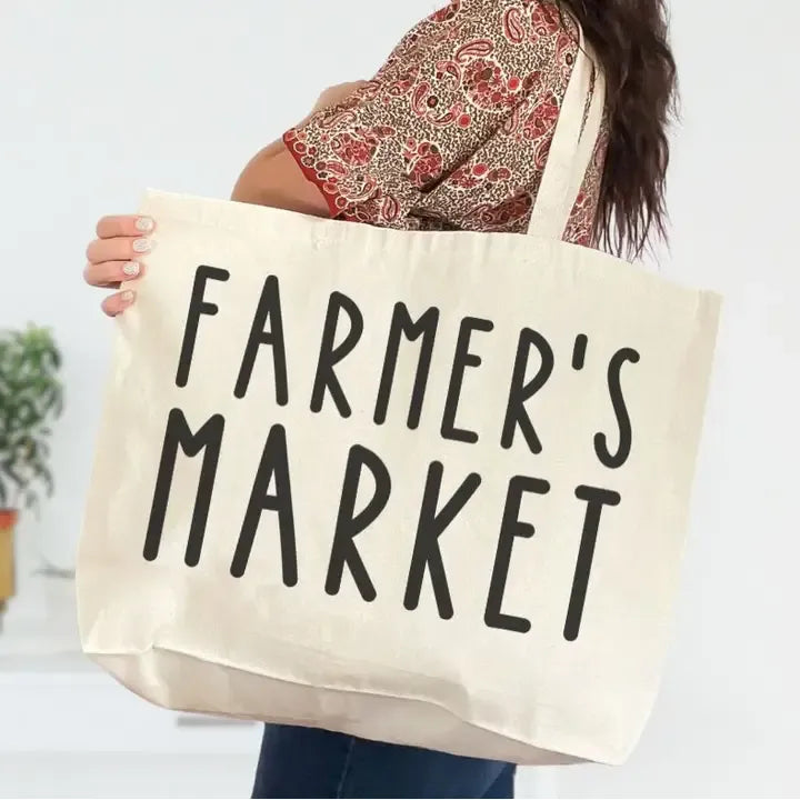 Moxie Brands market tote bag with sturdy handles and spacious interior, ideal for shopping and carrying daily essentials
