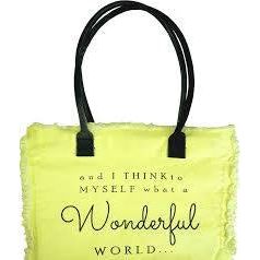 Recycled colorful Canvas Tote - Zinnias Gift Boutique