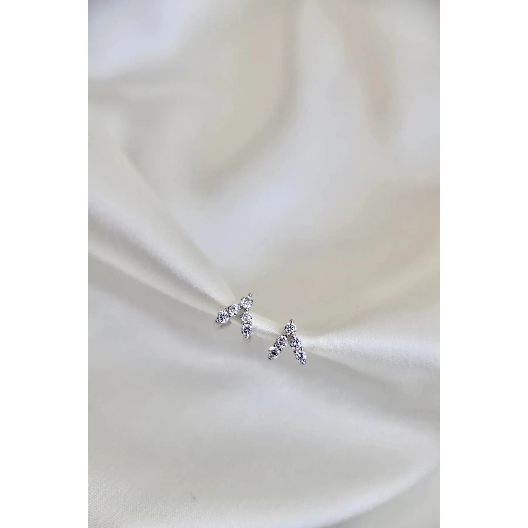 Double the Luck CZ Hoop Silver - Zinnias Gift Boutique