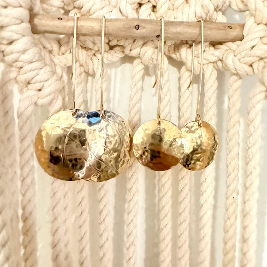 Golden Coin Dangle Earrings