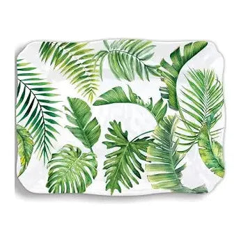 Flamingo Palm Melamine Platter - Zinnias Gift Boutique