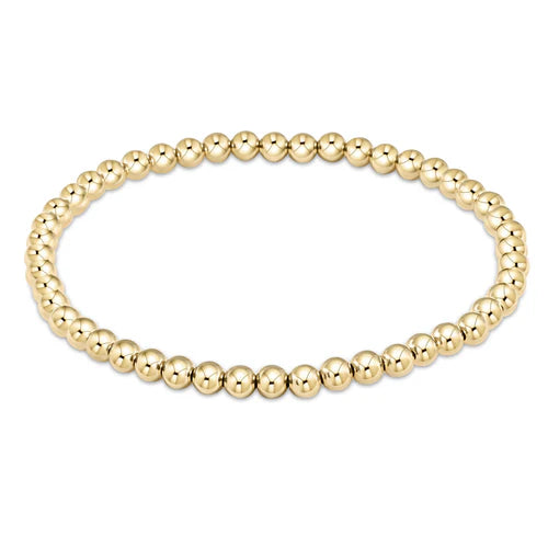 classic gold 4mm bead bracelet - Zinnias Gift Boutique