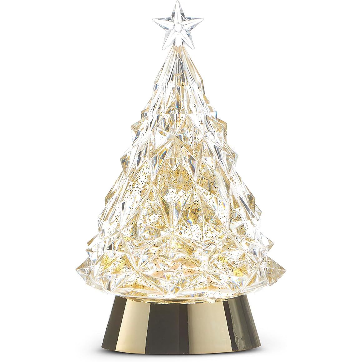 Lighted Tree with Gold Swirling Glitter - Zinnias Gift Boutique