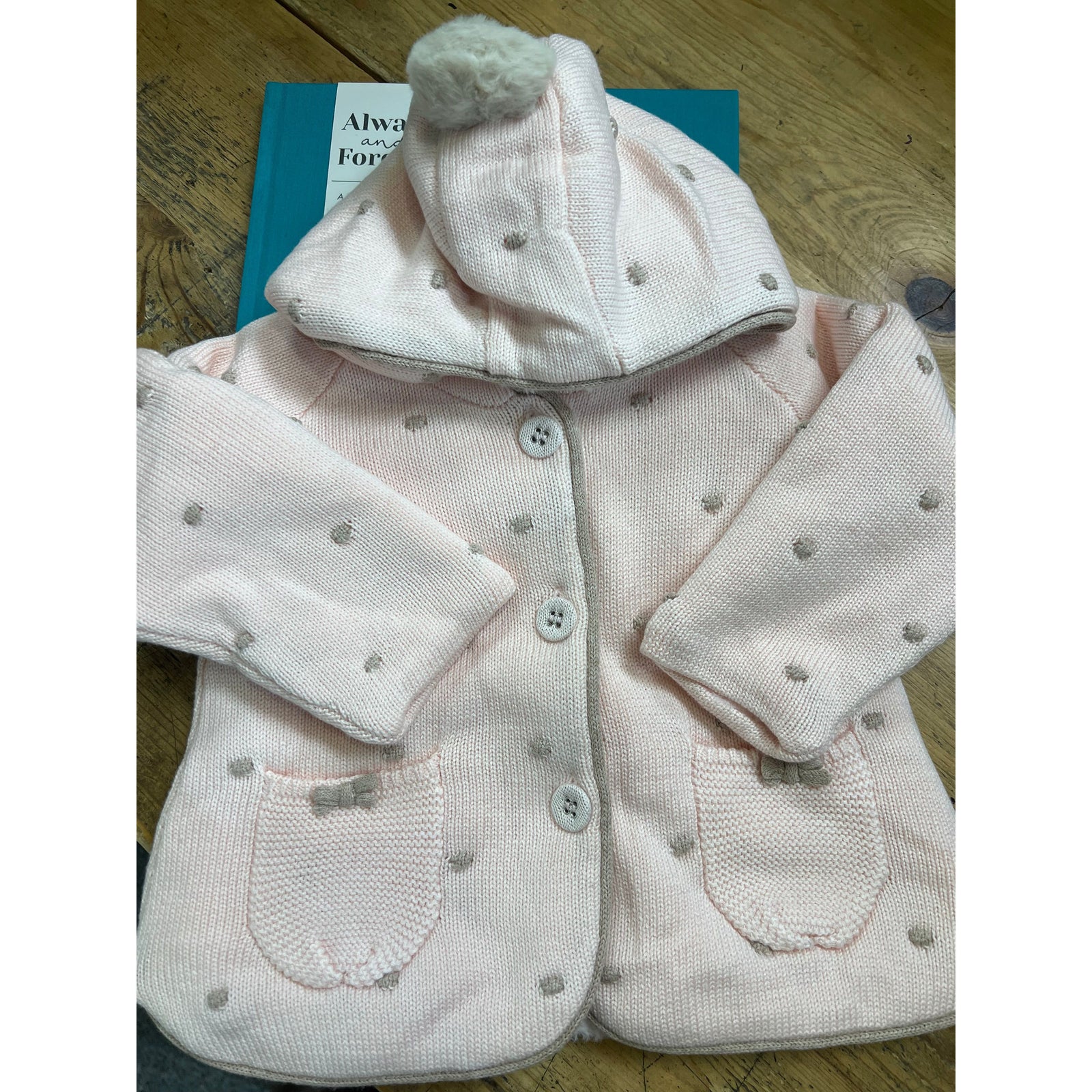 Hooded zip up Sweater Knit w/Fleece Lining - Zinnias Gift Boutique