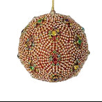 jeweled ball ornament glass - Zinnias Gift Boutique
