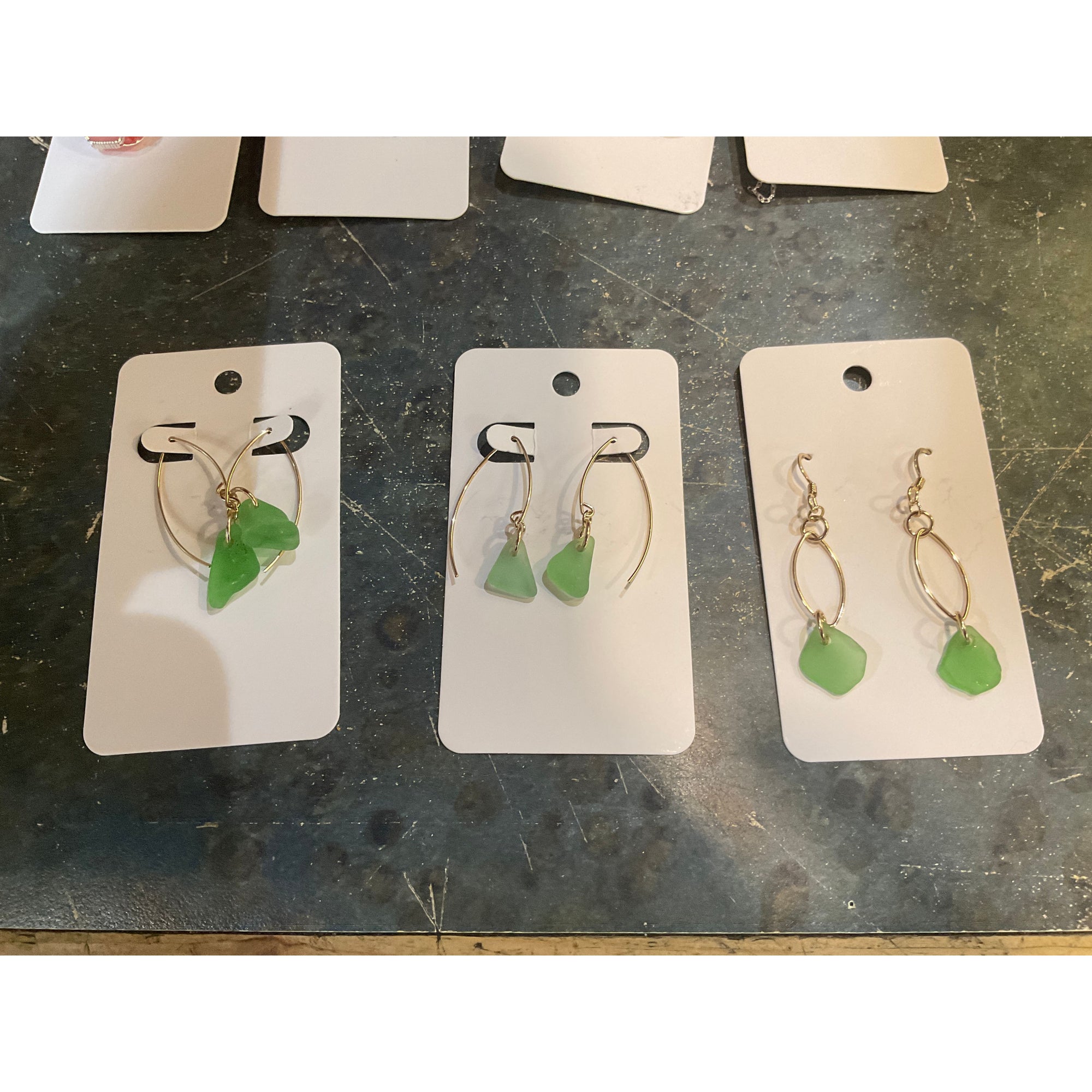 Sea Glass earring Local Artisan - Zinnias Gift Boutique