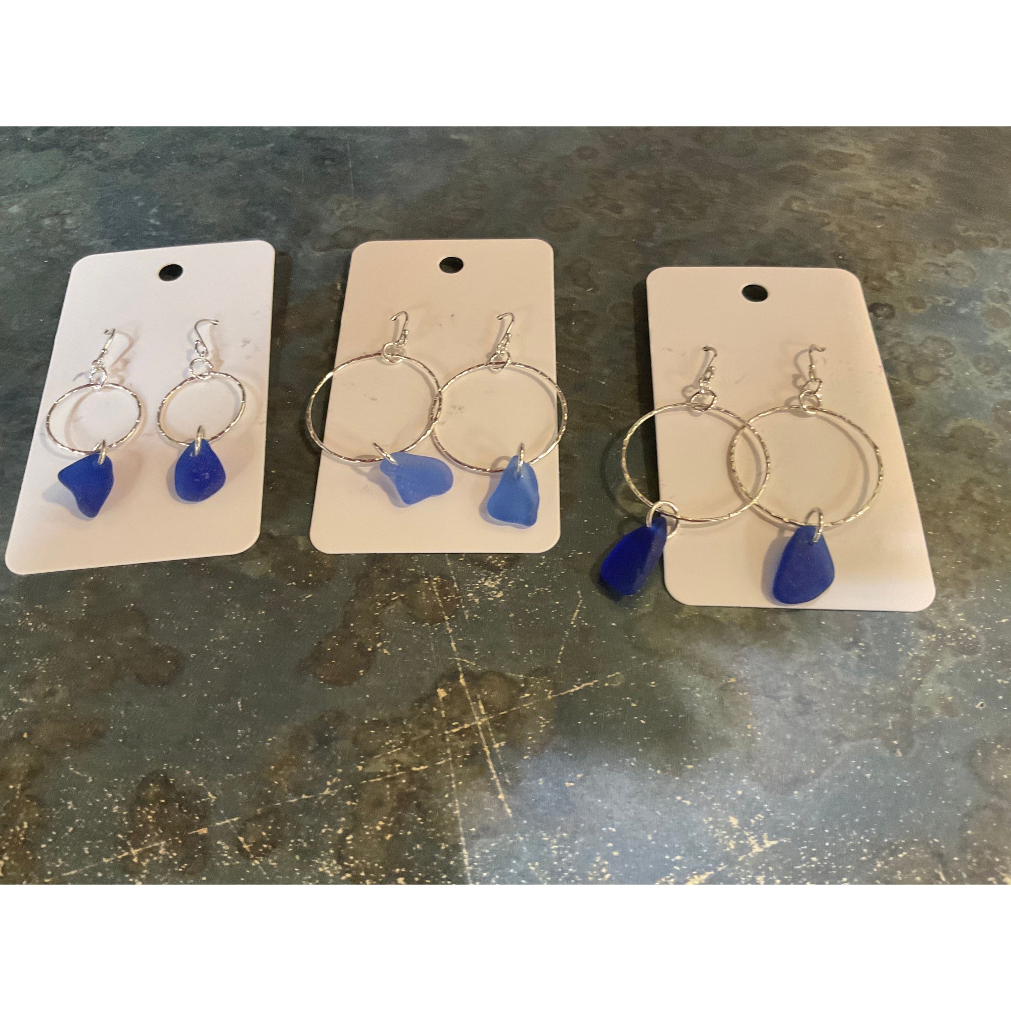 Sea Glass earring Local Artisan - Zinnias Gift Boutique