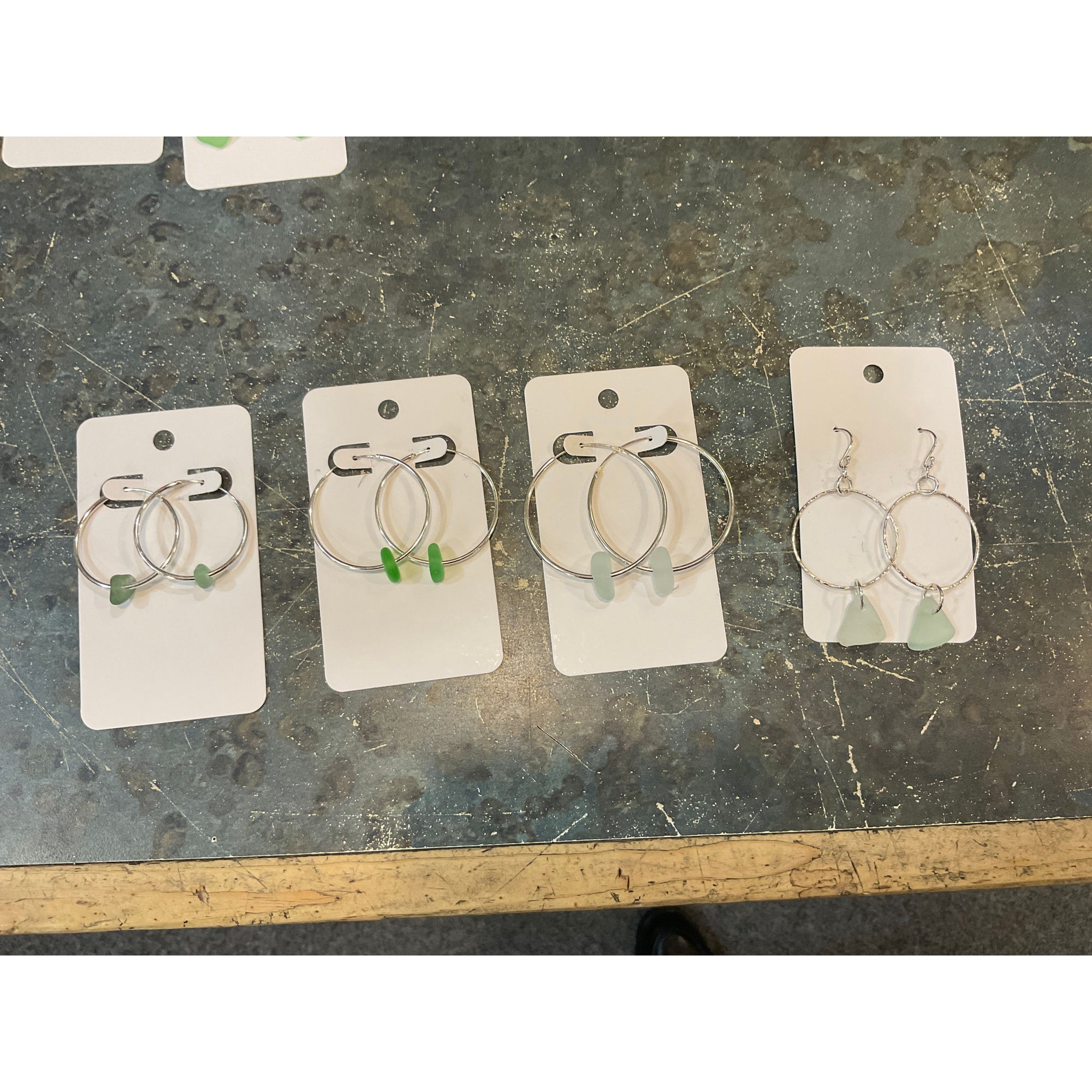 Sea Glass earring Local Artisan - Zinnias Gift Boutique