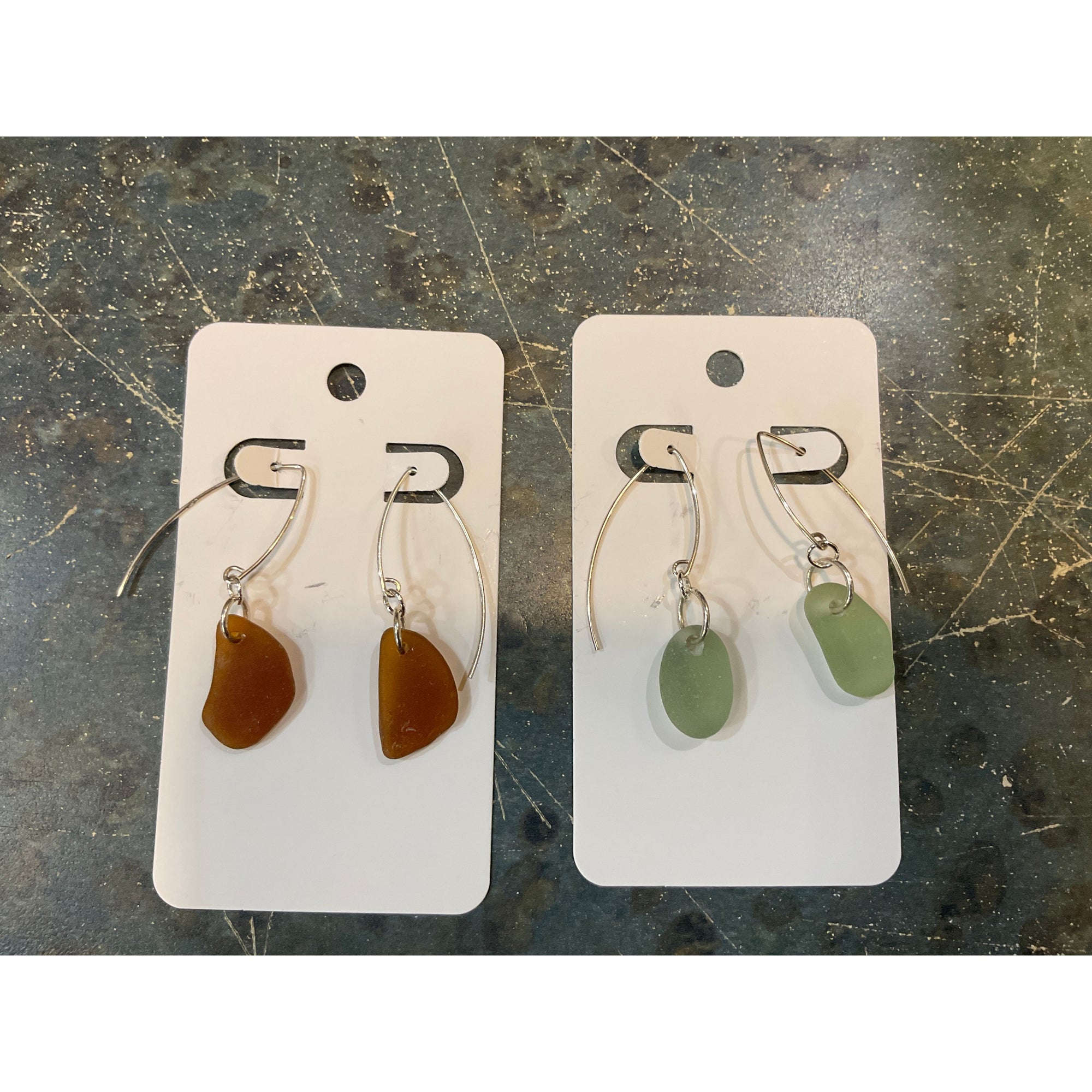 Sea Glass earring Local Artisan - Zinnias Gift Boutique