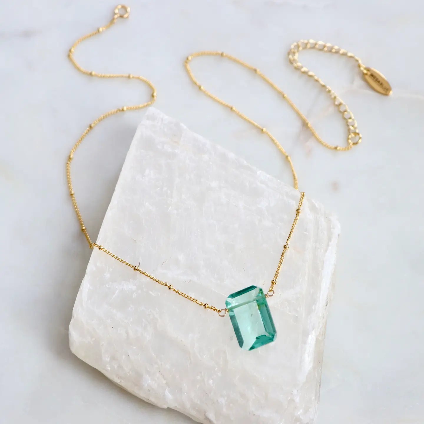 Aquamarine Quartz Necklace - Zinnias Gift Boutique