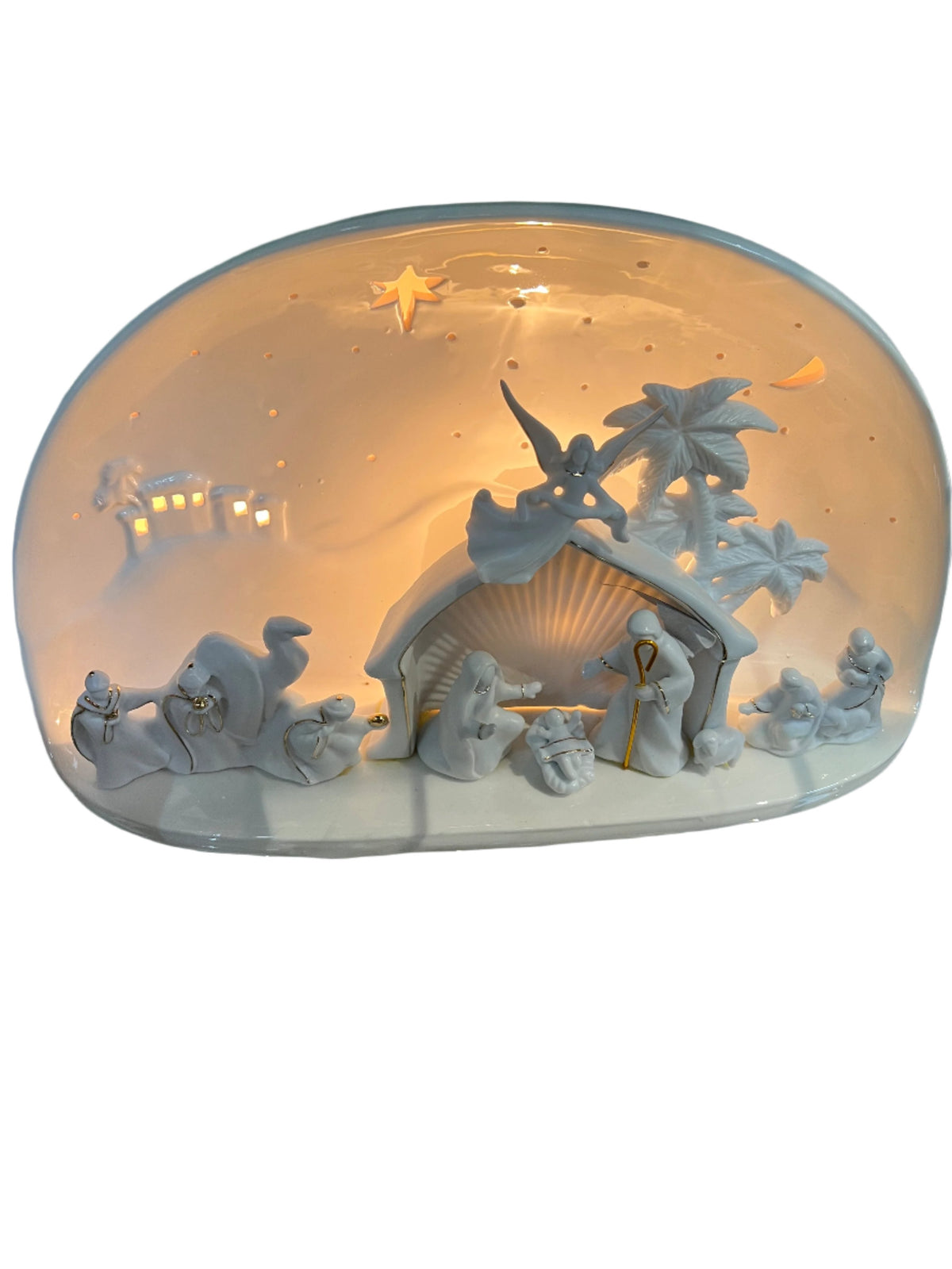 Porcelain Light up Nativity Scene