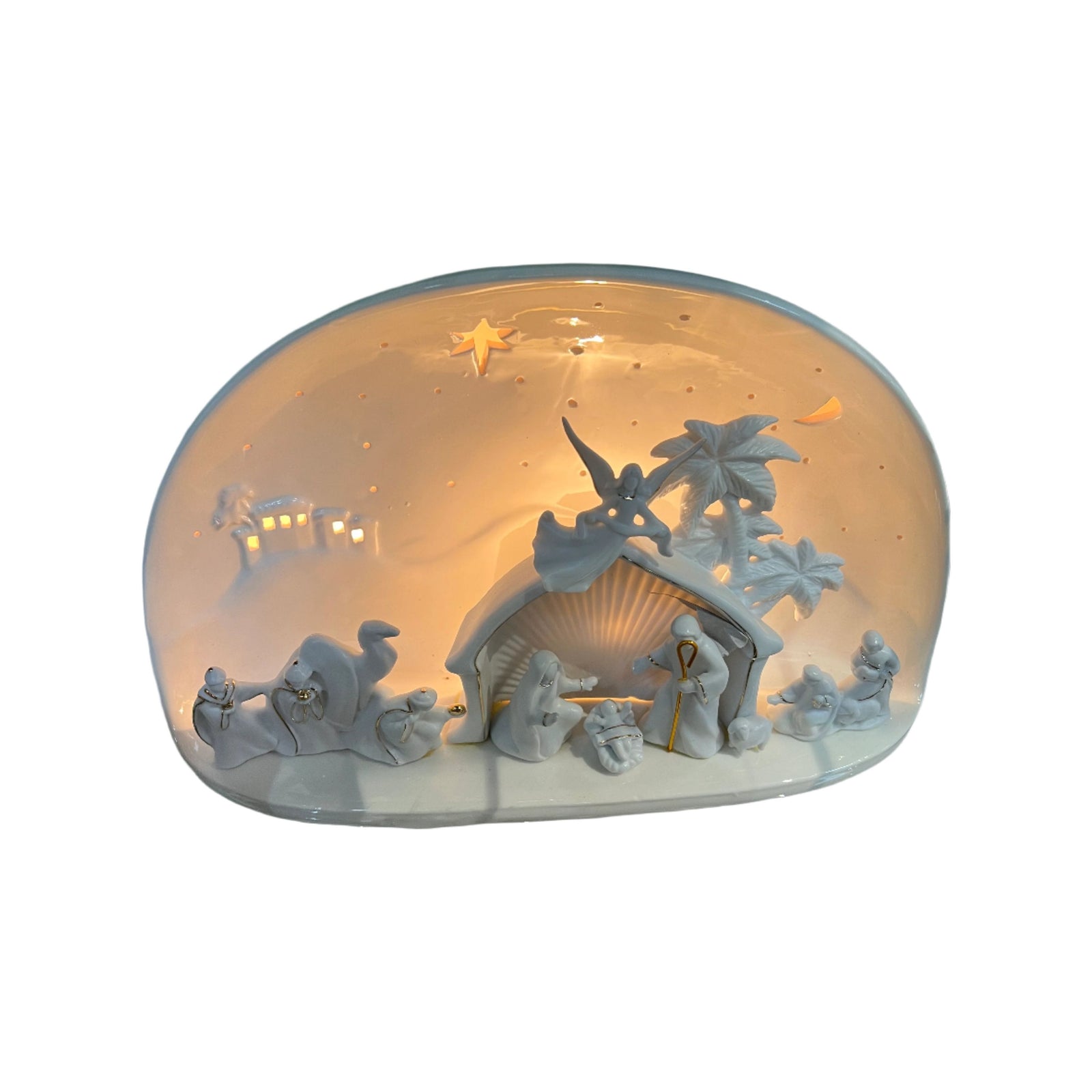 Porcelain Light up Nativity Scene - Zinnias Gift Boutique