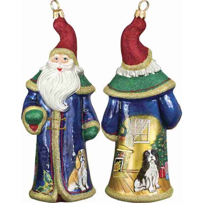 Hand Crafted Painted Glitterazzi Santa - Zinnias Gift Boutique
