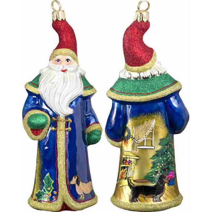 Hand Crafted Painted Glitterazzi Santa - Zinnias Gift Boutique