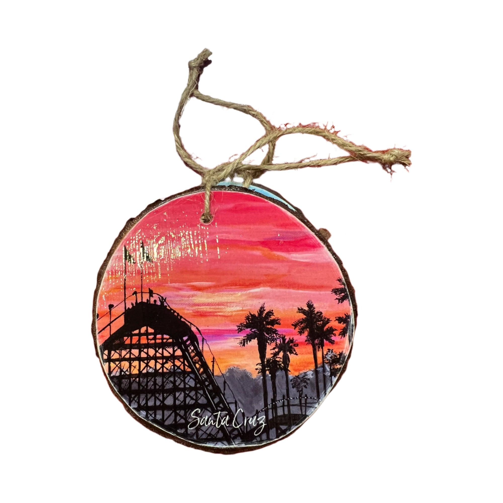 Local Artist Wood Ornament - Zinnias Gift Boutique