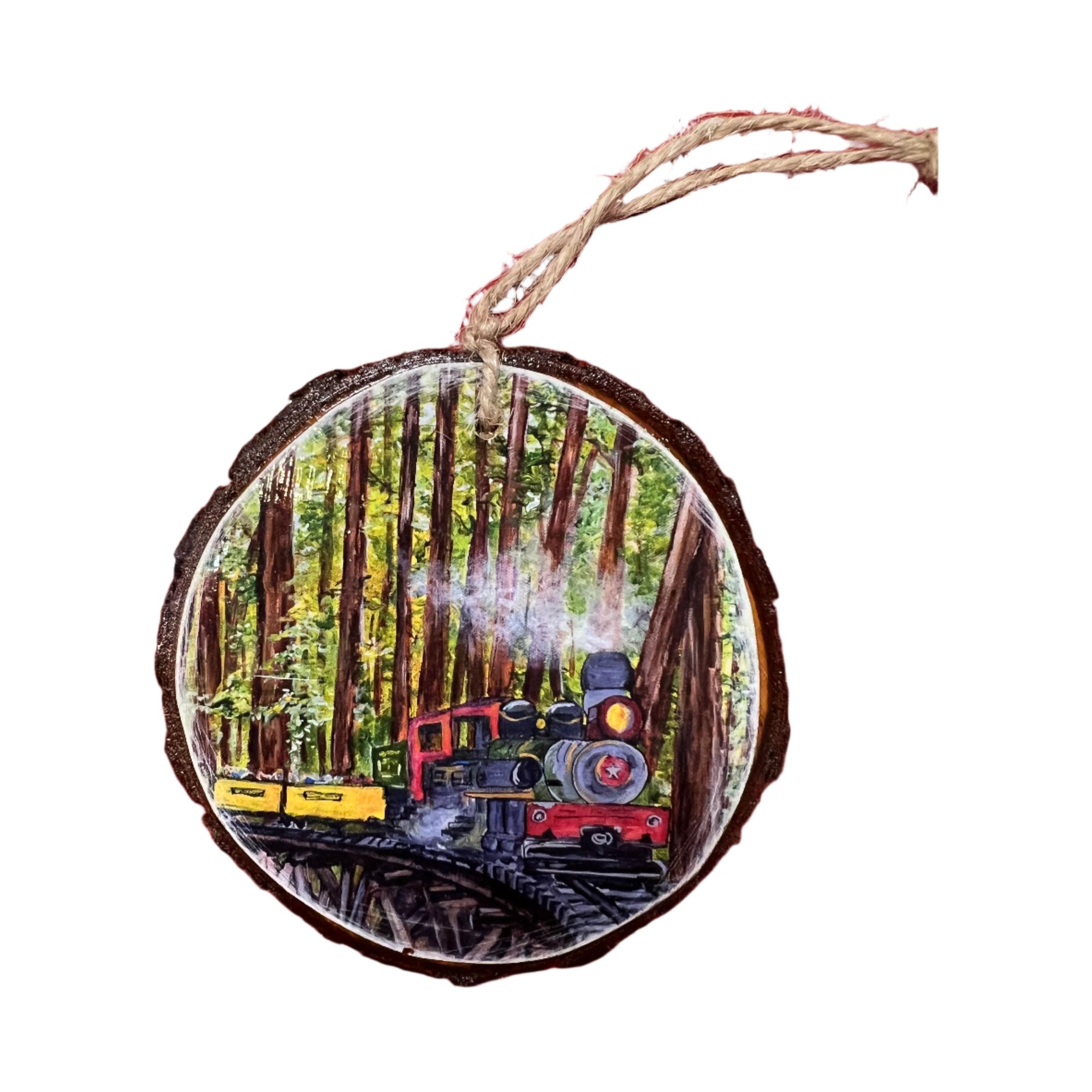 Local Artist Wood Ornament - Zinnias Gift Boutique