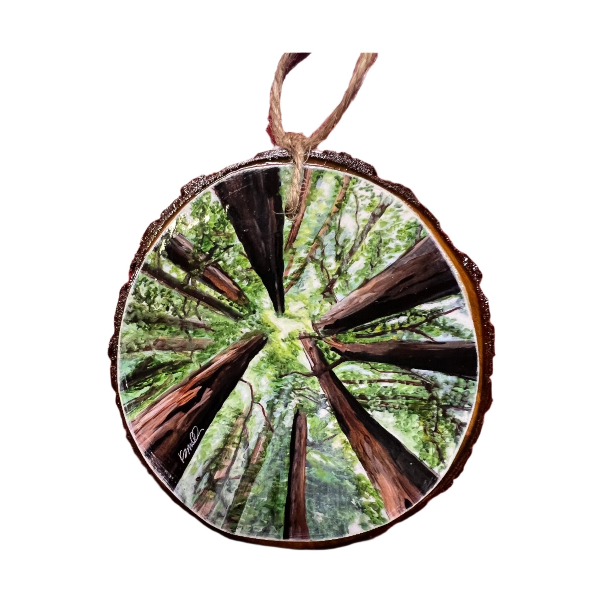 Local Artist Wood Ornament - Zinnias Gift Boutique