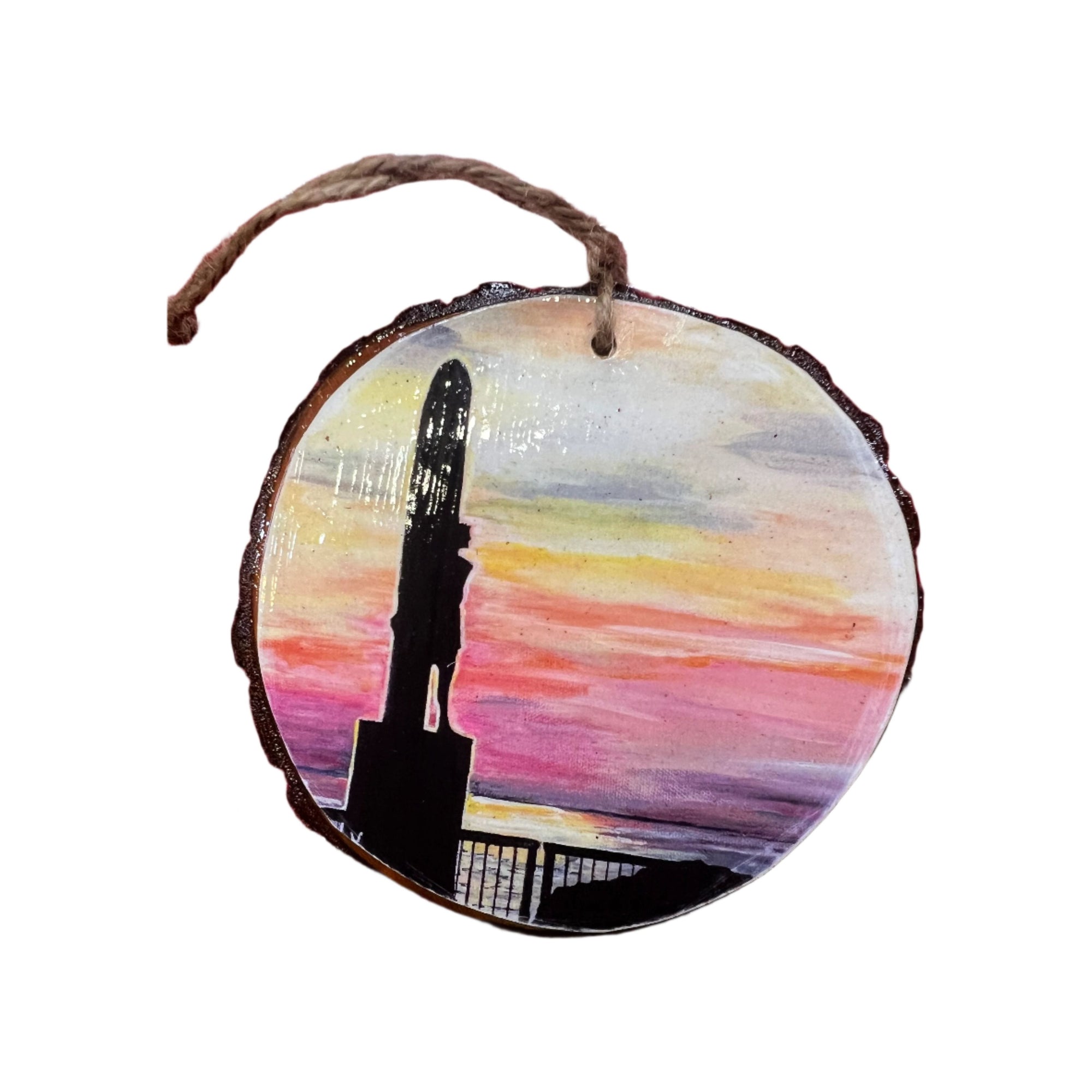 Local Artist Wood Ornament - Zinnias Gift Boutique