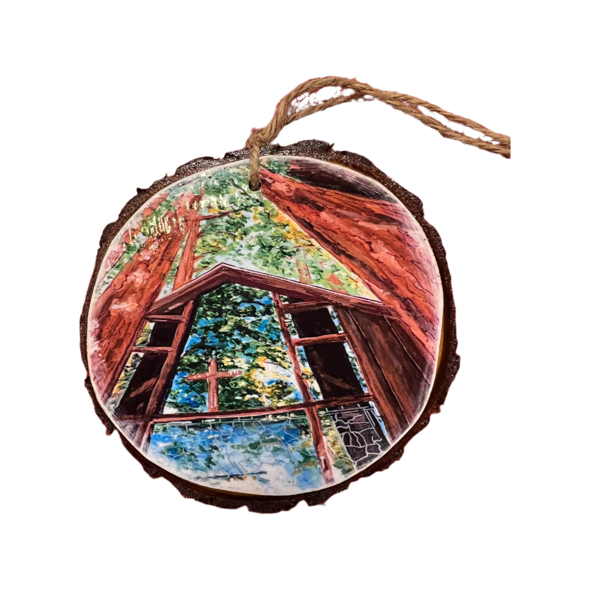 Local Artist Wood Ornament - Zinnias Gift Boutique