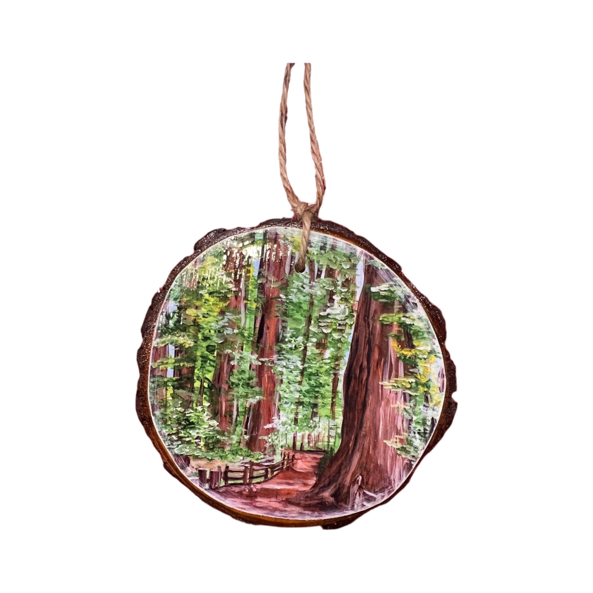 Local Artist Wood Ornament - Zinnias Gift Boutique
